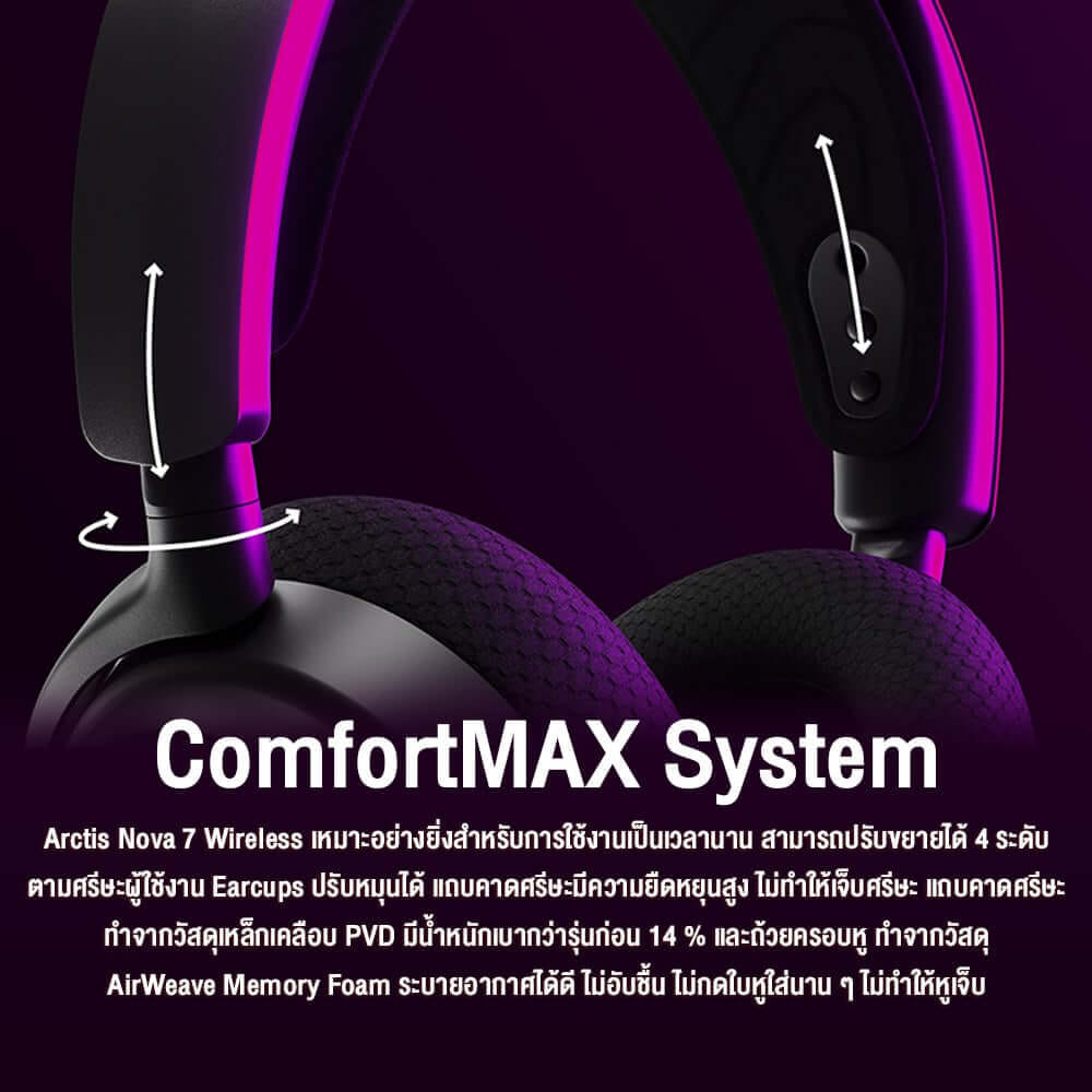 หูฟังไร้สาย STEELSERIES ARCTIS NOVA 7P FOR PLAYSTATION สีขาว_6